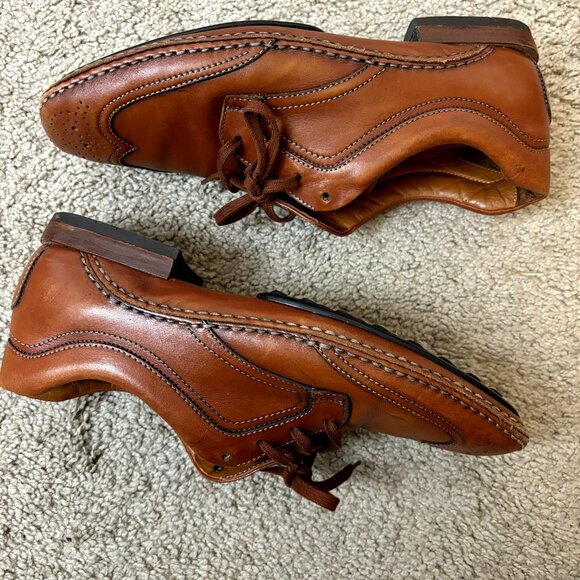 TOD'S $750 Brown Leather Wingtip Brogues Size 39 EU Men's 9 Lace-Up Dress Shoes‎ - Picture 11 of 16